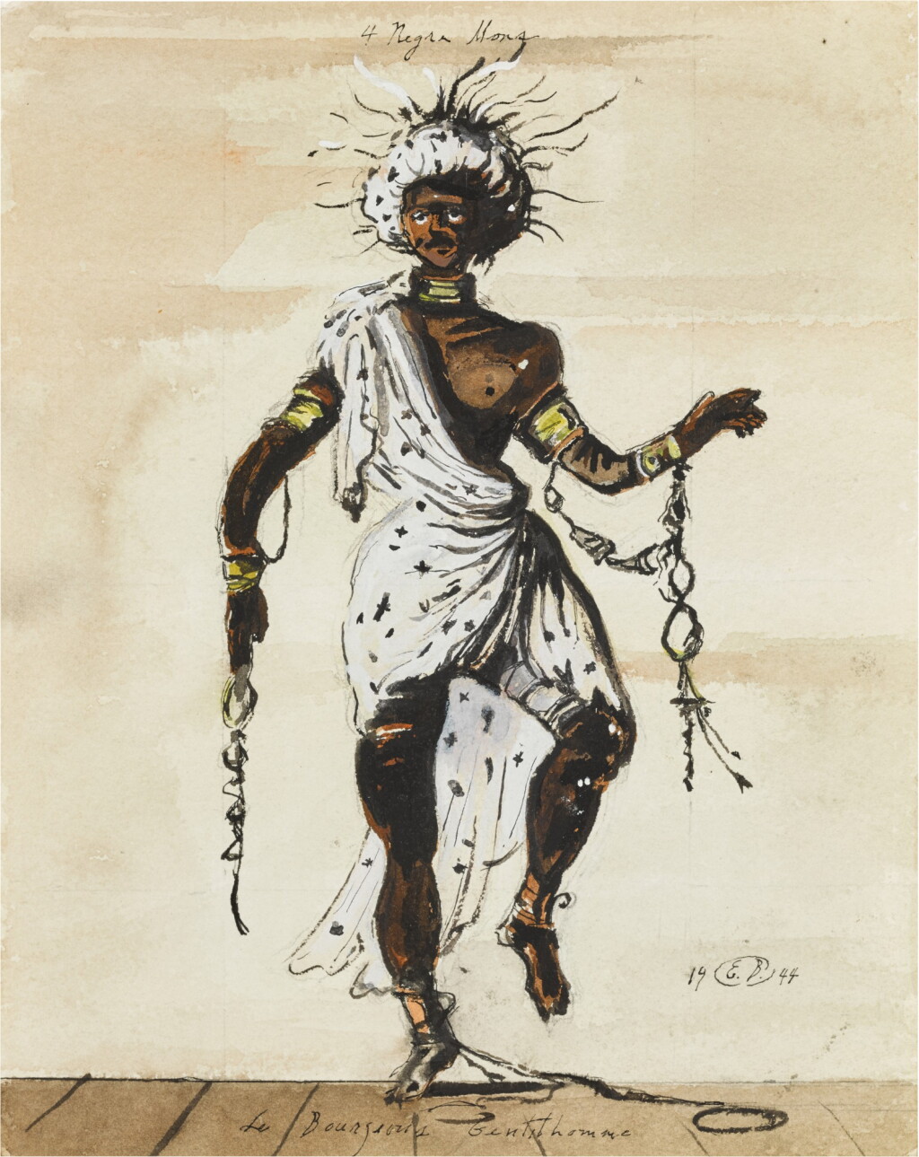 View full screen - View 1 of Lot 90. Costume Design for Le Bourgeois gentilhomme.