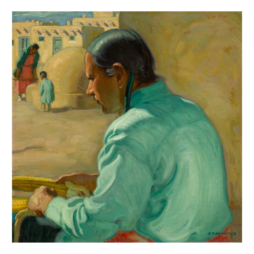 View full screen - View 1 of Lot 50. ERNEST MARTIN HENNINGS | TURQUOISE SHIRT.