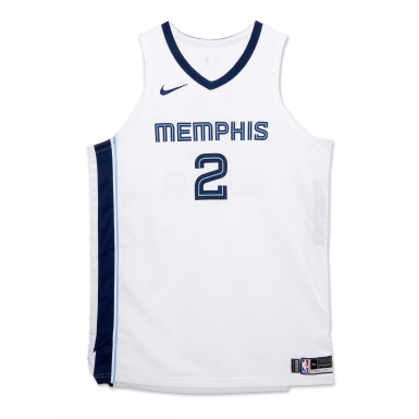 View full screen - View 1 of Lot 88. Xavier Tillman Sr. Memphis Grizzlies 2023-2024 Kia NBA Tip-Off Game Worn Association Edition Jersey | Double-Double.