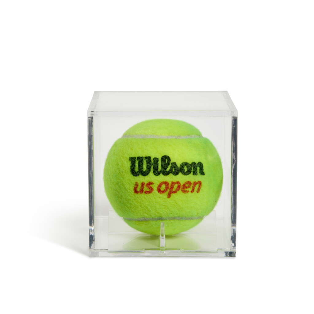 View full screen - View 1 of Lot 19. Carlos Alcaraz v. Jannik Sinner 2025 US Open Final 'Championship Clinching' Match Point Tennis Ball | 4th Set.