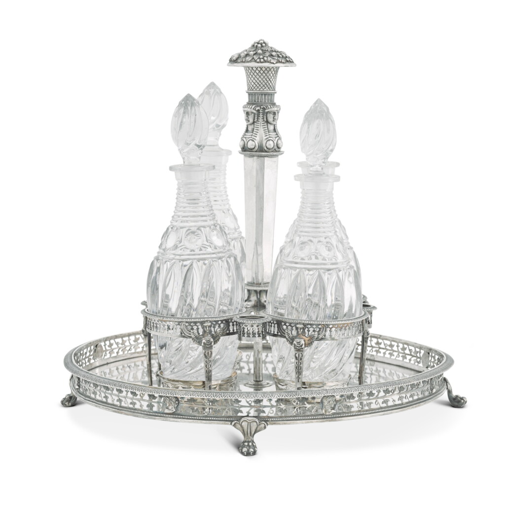 View full screen - View 1 of Lot 153. A French silver liqueur stand, Jean-Joseph-Amedee Brasseux, Paris, 1794-97.