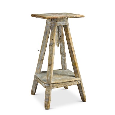 View full screen - View 1 of Lot 69. A pine revolving sculptor's stand from the studio of an artist, Italian, circa 1870.