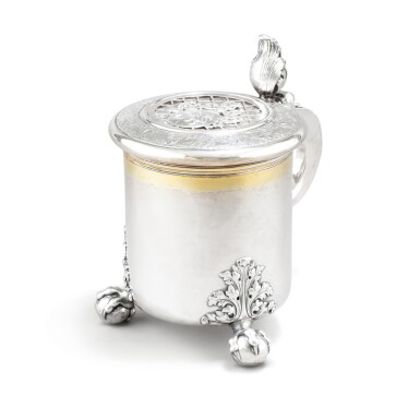 View full screen - View 1 of Lot 252. An Estonian parcel-gilt silver tankard, I. G. Dehio, Reval / Tallinn, circa 1780.