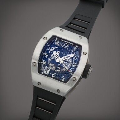 View full screen - View 1 of Lot 362. Reference RM010 AG Ti | A titanium semi-skeletonized wristwatch with date | Circa 2009.