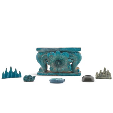 View full screen - View 1 of Lot 70. A group of six monochromatic ceramics, Qing dynasty, 17th / 19th century | 清十七至十九世紀 各式單色釉瓷器一組六件.
