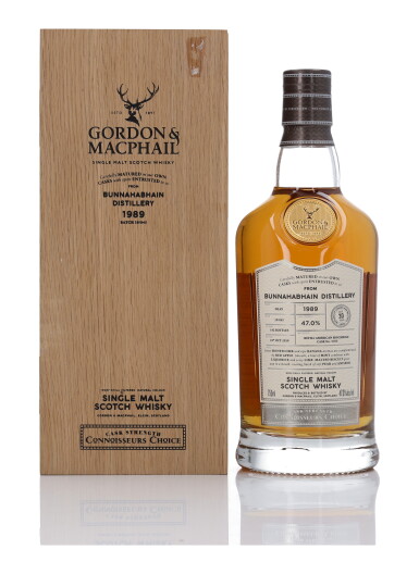 View full screen - View 1 of Lot 139. Bunnahabhain Gordon & MacPhail Connoisseurs Choice Cask Strength 30 Year Old 47.0 abv 1989 (1 Bottle 75cl).