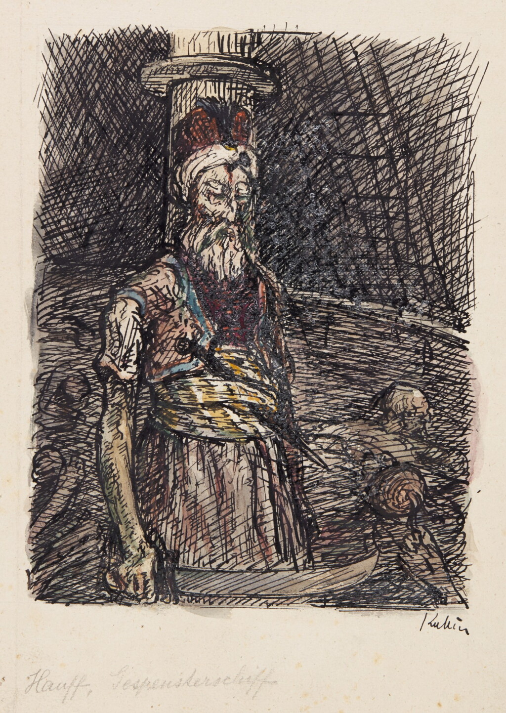View full screen - View 1 of Lot 9. ALFRED KUBIN | HAUFF, GESPENSTERSCHIFF (HAUFF, GHOST SHIP).