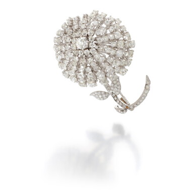 View full screen - View 1 of Lot 78. DIAMOND BROOCH (SPILLA IN DIAMANTI).