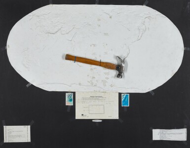 View full screen - View 1 of Lot 384. Negative Relief Globe for Causing Earthquakes (with Hammer) from the Magic Weapon Series.