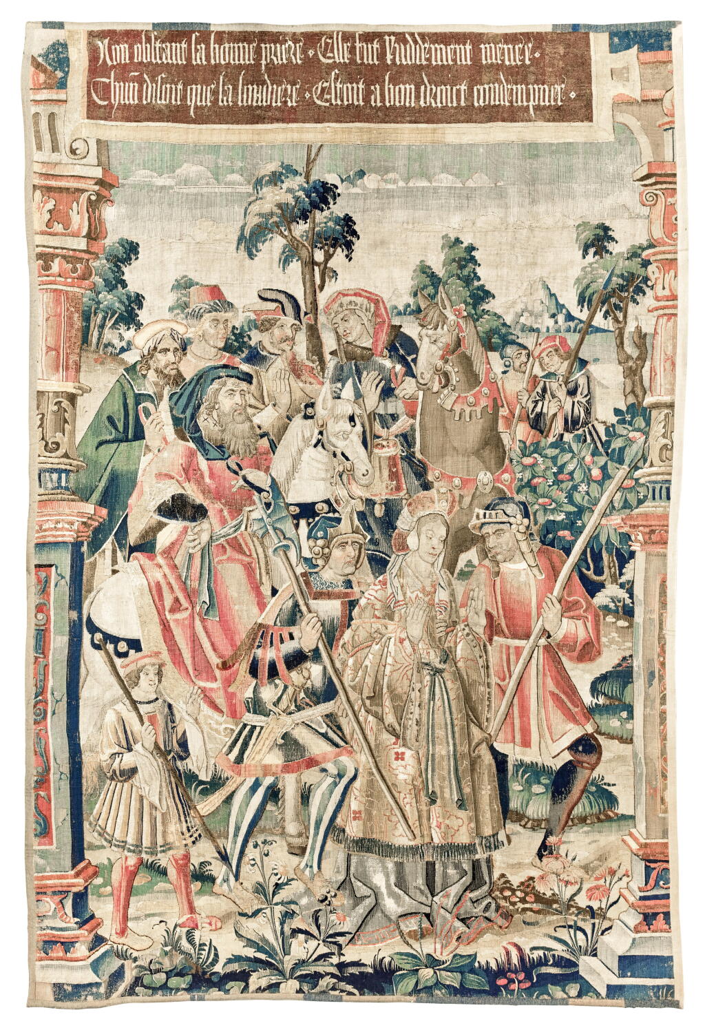 全螢幕檢視 - 查看601A Flemish, Late Gothic, Possibly Tournai, Biblical Tapestry, early 16th century的1