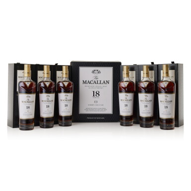 View full screen - View 1 of Lot 215. The Macallan 18 Year Old 2018 Release 43.0 abv NV (6 BT70).