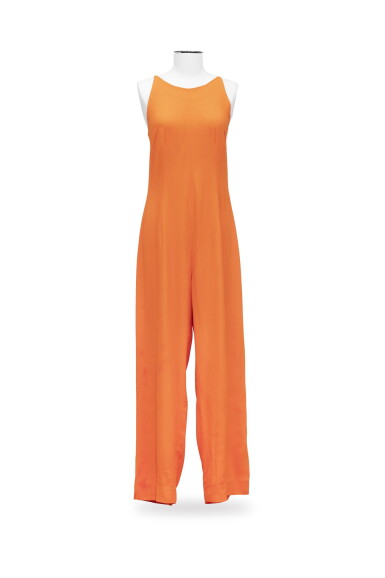 View full screen - View 1 of Lot 12. Nina Ricci, Haute Couture, circa 1968, Wide sleeveless crepe jumpsuit | Ample combinaison pantalon sans manches en crêpe.