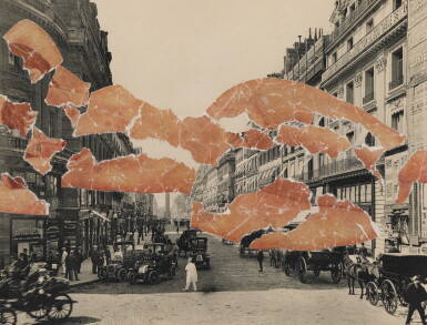 View full screen - View 1 of Lot 30. Paris, Rue de la Paix; Child on seascape background; Bride, Groom and Witness.
