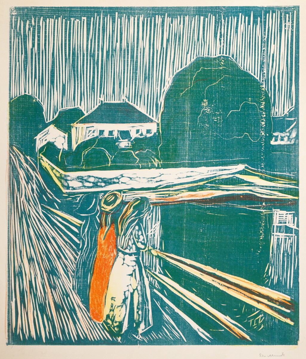 View full screen - View 1 of Lot 97. EDVARD MUNCH | THE GIRLS ON THE BRIDGE (W. 628; SCH. 488).