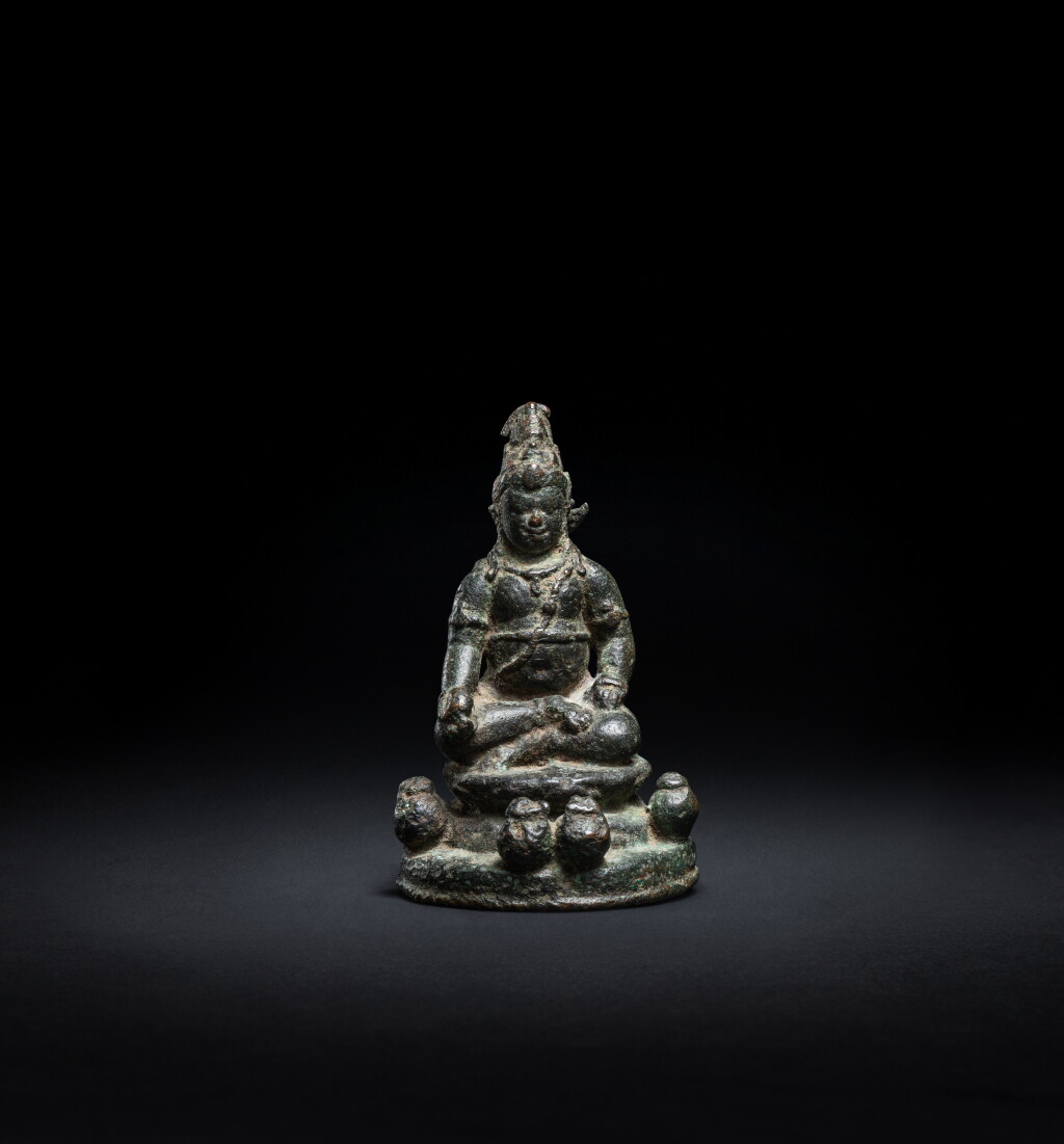 View full screen - View 1 of Lot 6. A bronze figure of Jambhala, Java, 9th century.