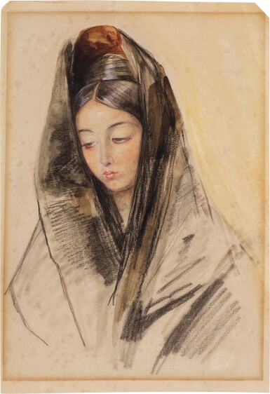 View full screen - View 1 of Lot 211. A Spanish lady wearing a mantilla.