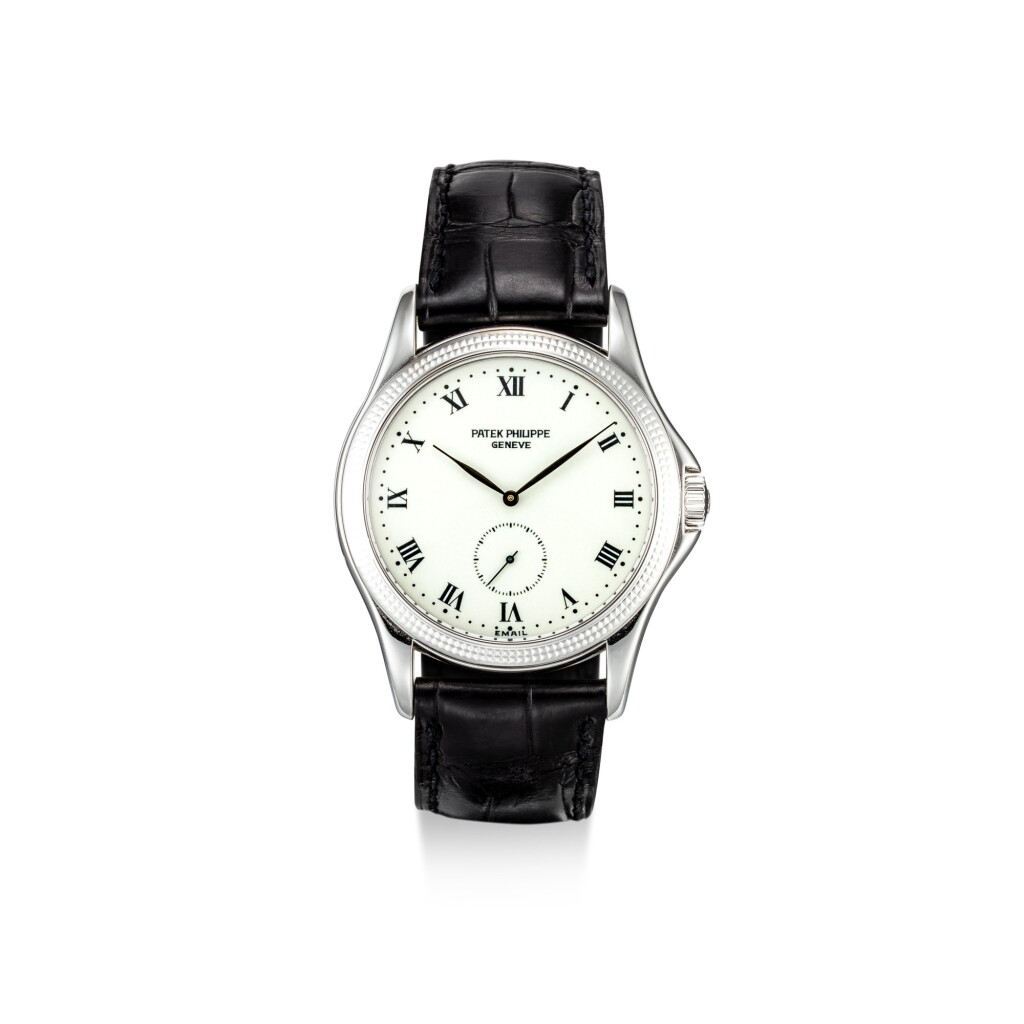 View full screen - View 1 of Lot 105. PATEK PHILIPPE | REFERENCE 5115, A WHITE GOLD WRISTWATCH WITH ENAMEL DIAL, MADE IN 2005.