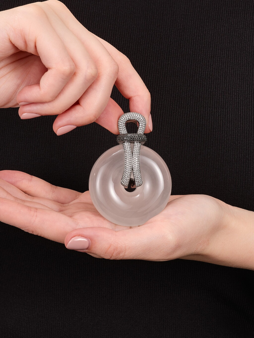 View full screen - View 1 of Lot 2831. Quartz and Diamond Pendant | 水晶 配 鑽石 掛墜.
