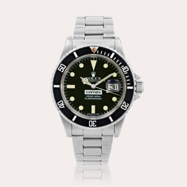 View full screen - View 1 of Lot 358. Submariner Comex, reference 16800 Montre bracelet en acier avec date | Stainless steel wristwatch with date and bracelet Vers 1982 | Circa 1982.