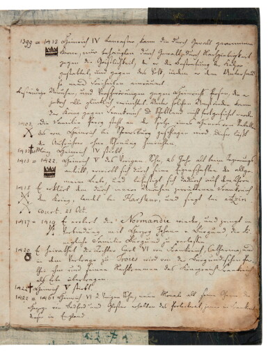 View full screen - View 1 of Lot 56. F. Mendelssohn Bartholdy. Autograph history notebook, early 1820s.