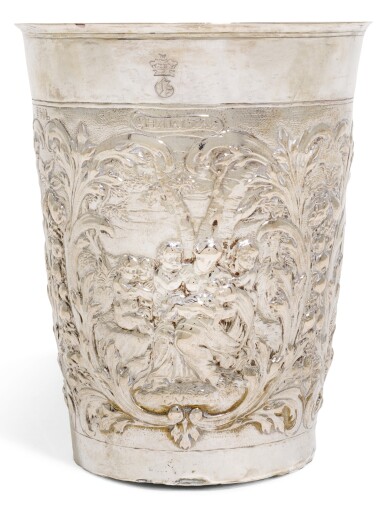 View full screen - View 1 of Lot 113. A GERMAN SILVER BEAKER, OTTO FRIEDRICH VOLLHAGEN, OTTENDORF, CIRCA 1690.