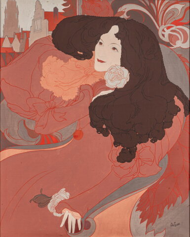 View full screen - View 1 of Lot 78. Jane Scott, from Bruges-la-Morte | Scène de Bruges-la-Morte : Jane Scott.