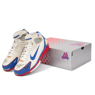 View full screen - View 1 of Lot 17. Kobe Bryant Dual-Signed | Nike Huarache 2k4 'All Star' | Size 8.