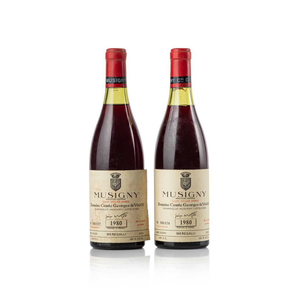 View full screen - View 1 of Lot 742. Musigny, Cuvée Vieilles Vignes 1980 Comte Georges de Vogüé (2 BT).