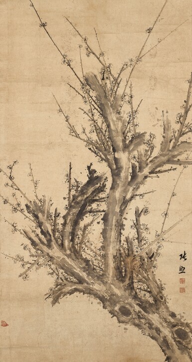 View full screen - View 1 of Lot 8072. 張照 墨梅 | Zhang Zhao, Ink Plum Blossoms.