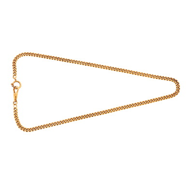View full screen - View 1 of Lot 257. A gold curb link chain 20th century.