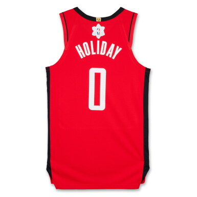 View full screen - View 1 of Lot 57. Aaron Holiday ‘Christmas Day’ Houston Rockets 2025-2026 Game Worn Icon Edition Jersey .