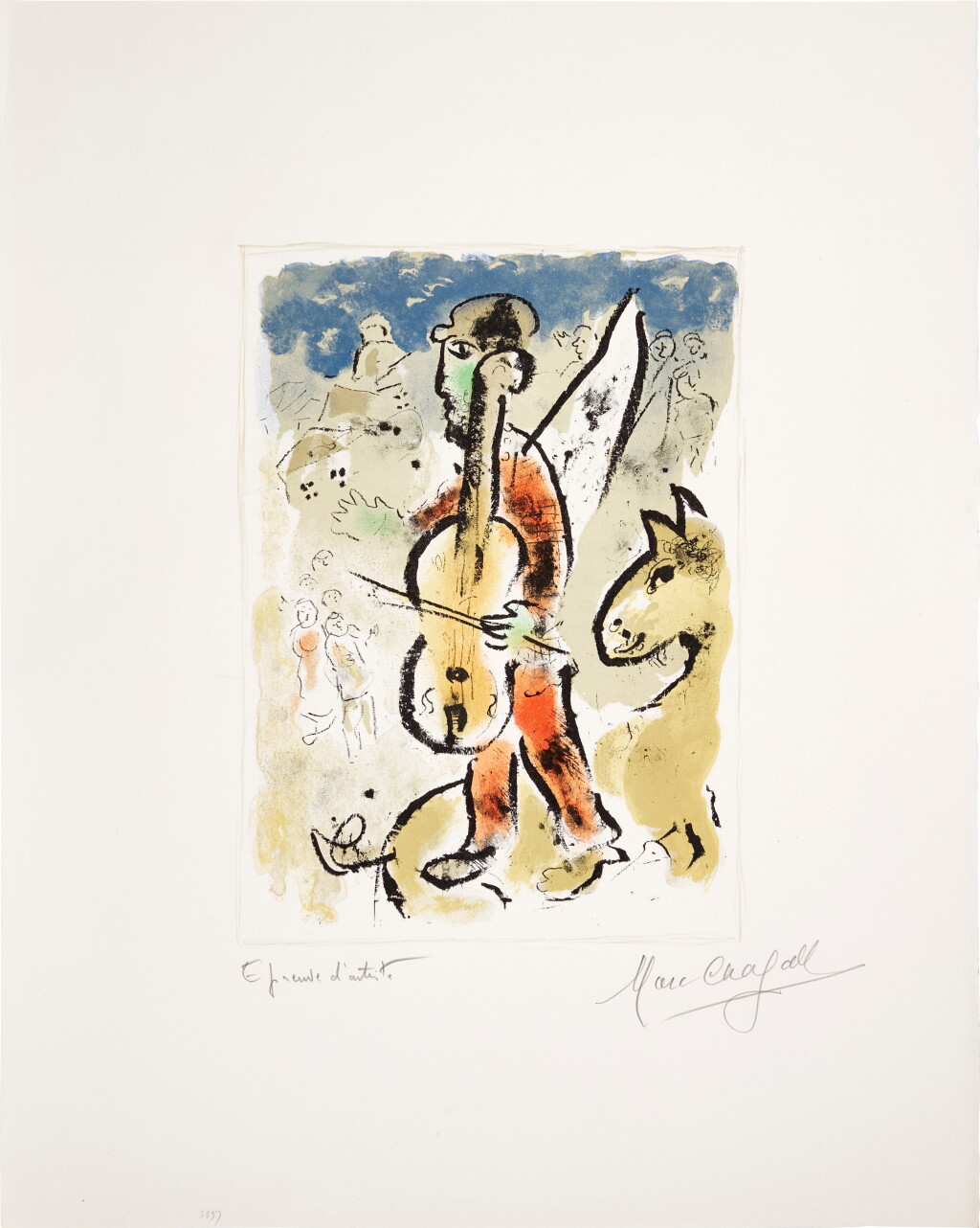 View full screen - View 1 of Lot 69. MARC CHAGALL | LE VIOLONCELLE (M. 897).