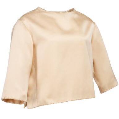 View full screen - View 1 of Lot 21. Audrey Hepburn's Hubert de Givenchy Haute Couture Ivory Silk Faille Bodice, 1960s.