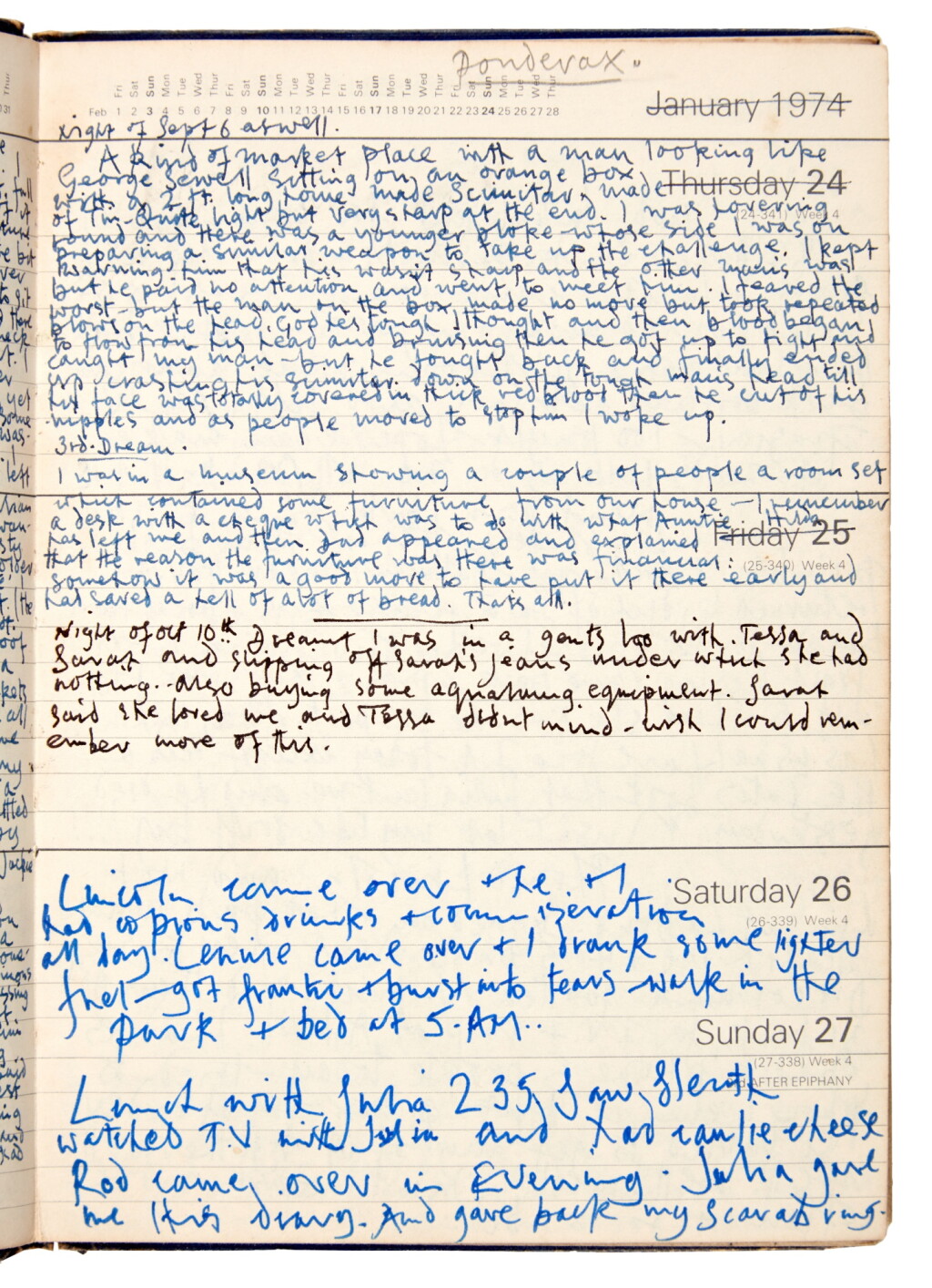 View full screen - View 1 of Lot 227. Vivian MacKerrell | Diaries of the actor who inspired the character of "Withnail", 1974-75, with related photographs.