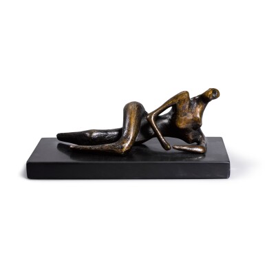 View full screen - View 1 of Lot 32. HENRY MOORE | MAQUETTE FOR RECLINING FIGURE.
