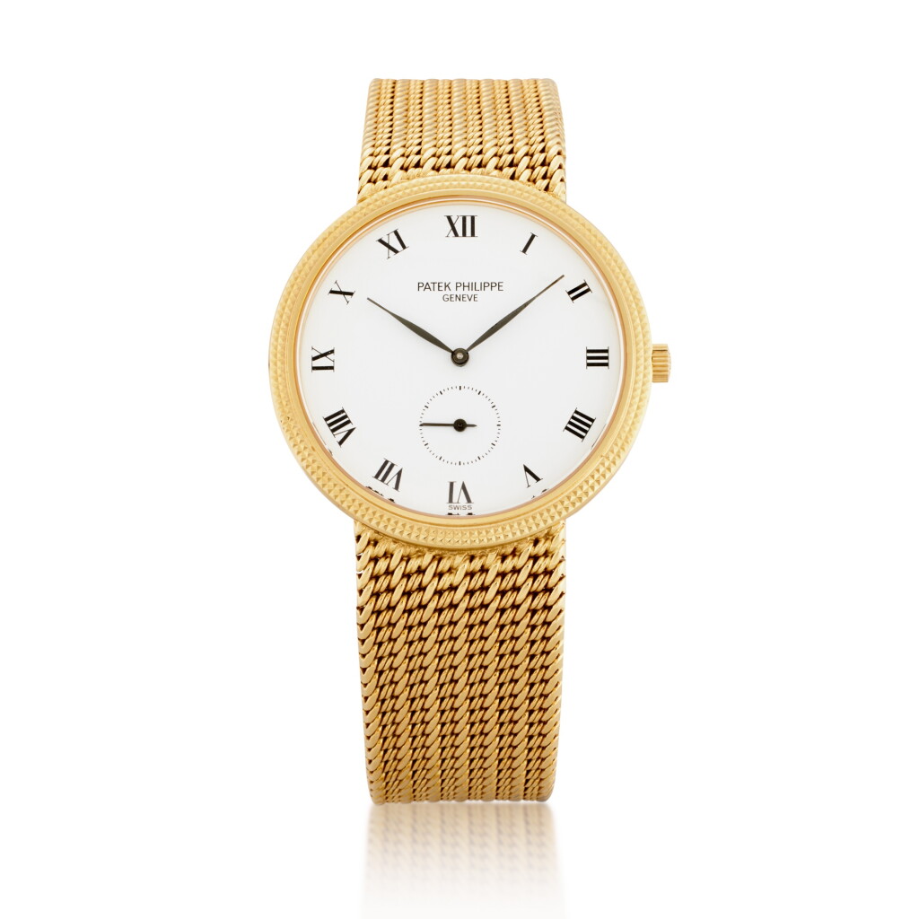 全螢幕檢視 - 查看322Reference 3919/3 Calatrava | A yellow gold bracelet watch, Circa 1985的1