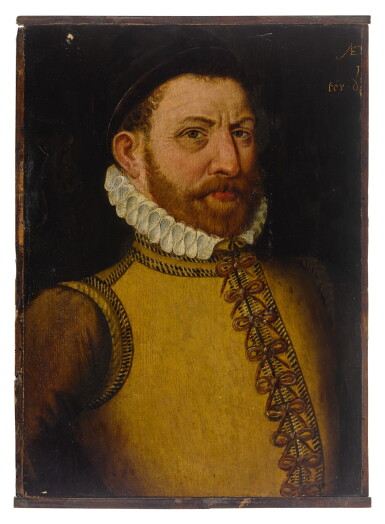 View full screen - View 1 of Lot 507. CIRCLE OF ANTONIS MOR | PORTRAIT OF A GENTLEMAN, BUST LENGTH.