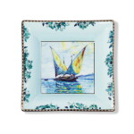 PATEK PHILIPPE | PORCELAINE DE LIMOGES VIDE POCHE 'L'AUBE SUR LE LAC' A PORCELAIN AND ENAMEL DISH, CIRCA 2008