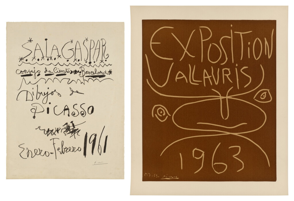 View full screen - View 1 of Lot 232. Exposition Vallauris (Bloch 1300; Baer 1341); and Dibujos de Picasso (Bloch 1292; Mourlot 337).