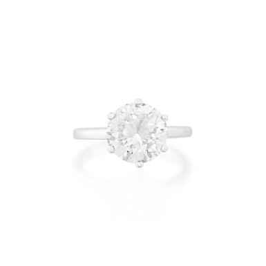 View full screen - View 1 of Lot 859. Bague diamant | Diamond ring.