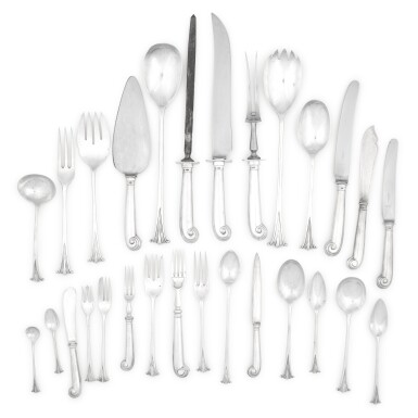 View full screen - View 1 of Lot 95. An extensive silver flatware service, Asprey & Co. Ltd., London, 1975-1979.