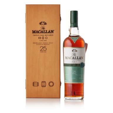 View full screen - View 1 of Lot 6027. The Macallan 25 Year Old Fine Oak Triple Cask 43.0 abv NV (1 BT70).