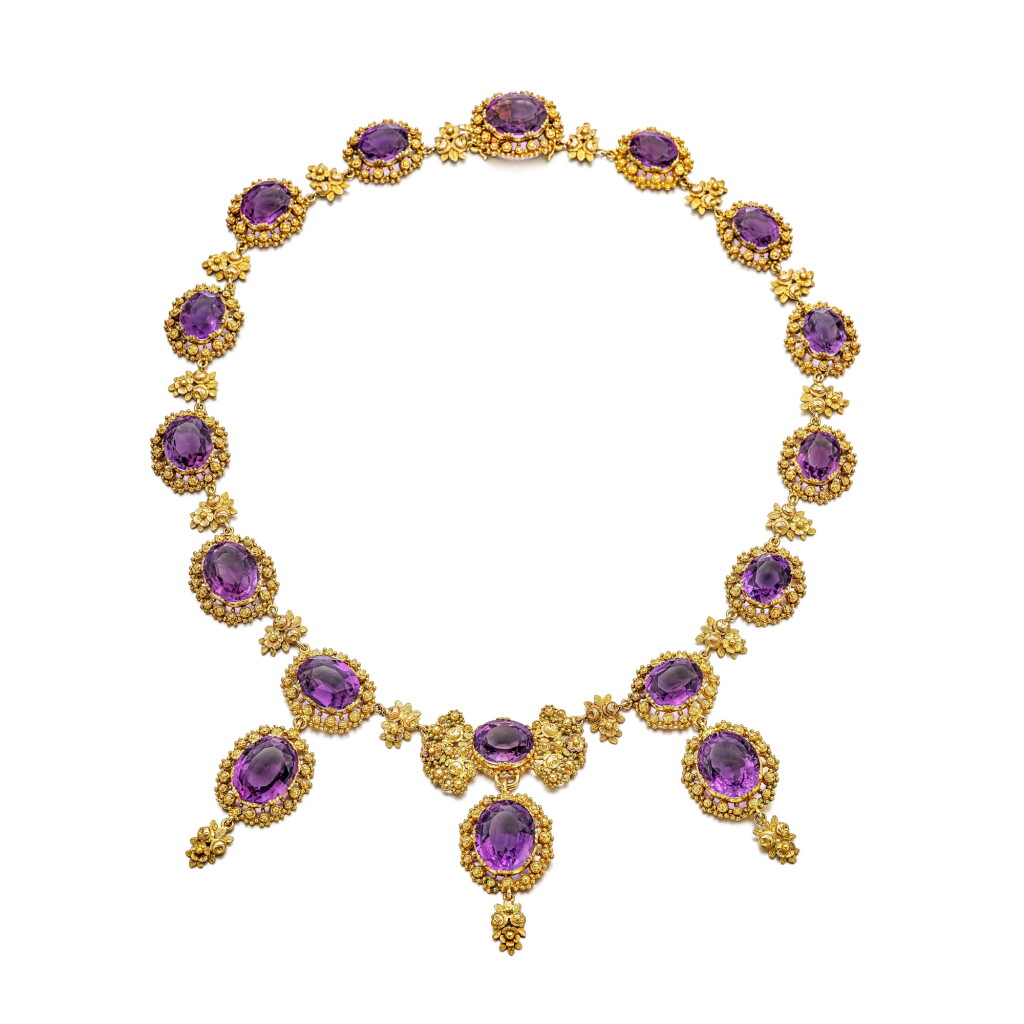 View full screen - View 1 of Lot 1858. Amethyst Necklace, 19th Century | 紫水晶 項鏈,19世紀.