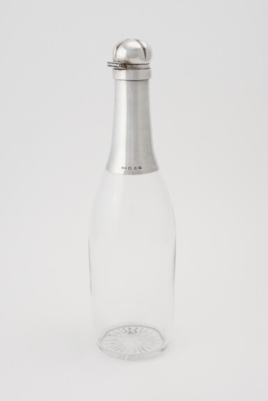 View full screen - View 1 of Lot 65. A VICTORIAN SILVER-MOUNTED GLASS DECANTER | JOHN GRINSELL & SONS, BIRMINGHAM | 1896.