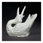 A MEISSEN LARGE WHITE FIGURE OF A PELICAN (PELICANUS ONOCROTALUS) 20TH CENTURY