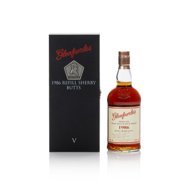 View full screen - View 1 of Lot 334. Glenfarclas Family Collector Series V Refill Sherry Butts 53.8 abv 1986 (1 BT70).