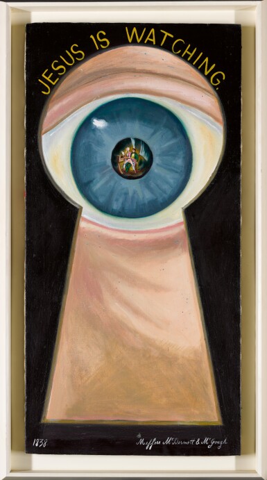 View full screen - View 1 of Lot 41. MCDERMOTT & MCGOUGH | JESUS IS WATCHING.
