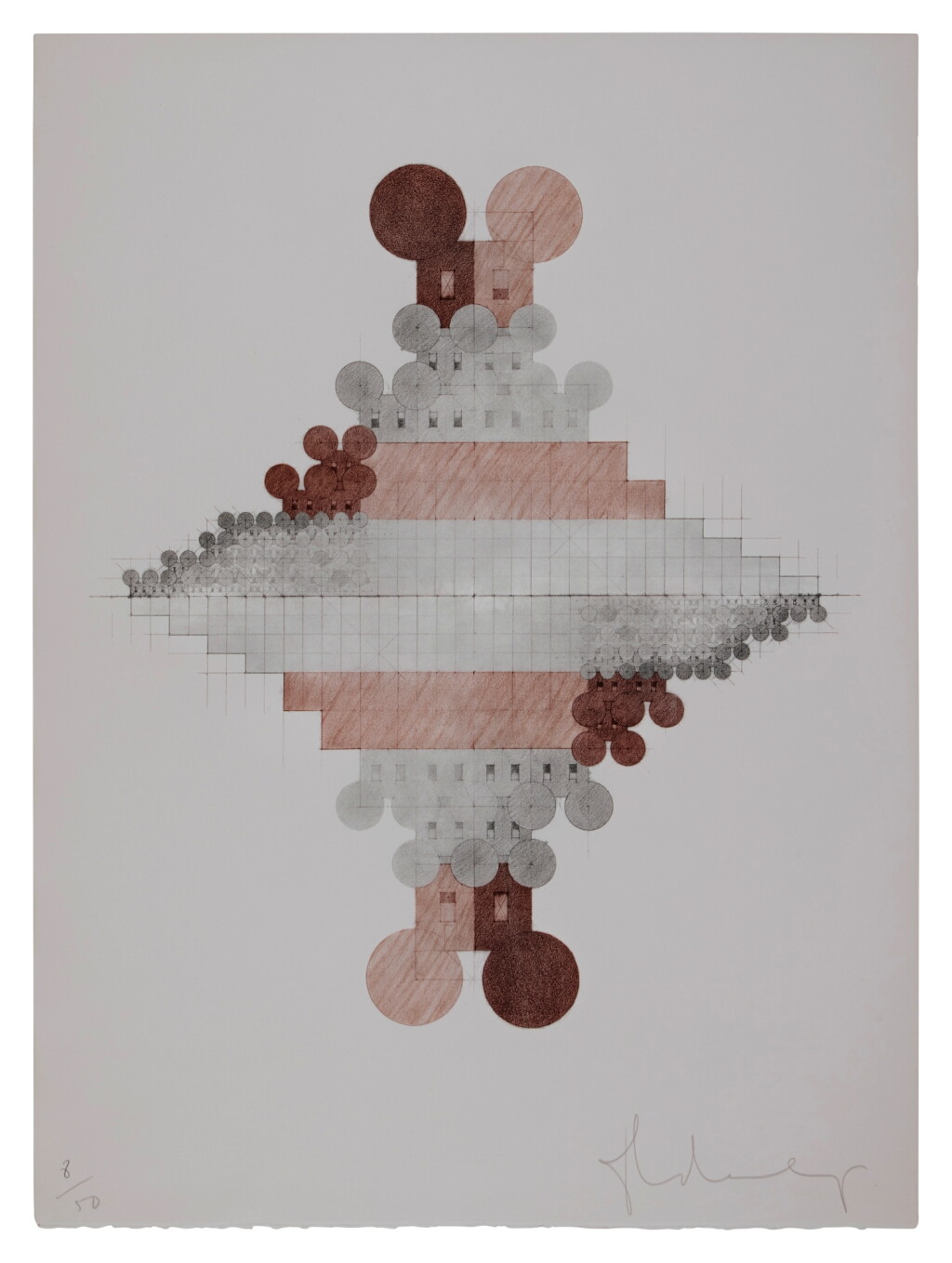 View full screen - View 1 of Lot 31. Geometric Mouse Pyramid as an Image of the Electoral System, Doubled.