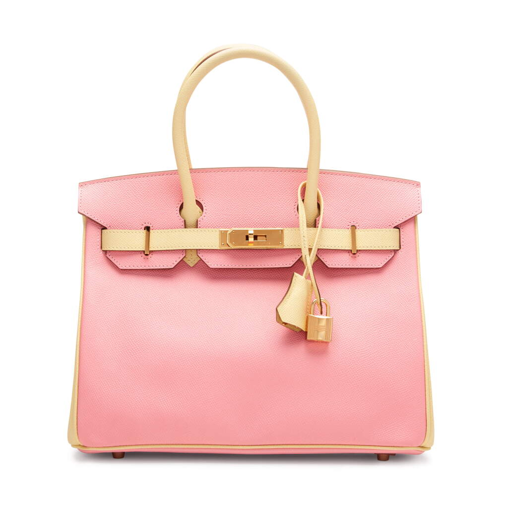 View full screen - View 1 of Lot 41. Rose Confetti and Jaune Poussin Epsom Leather HSS Birkin 30 Gold Hardware, 2015.