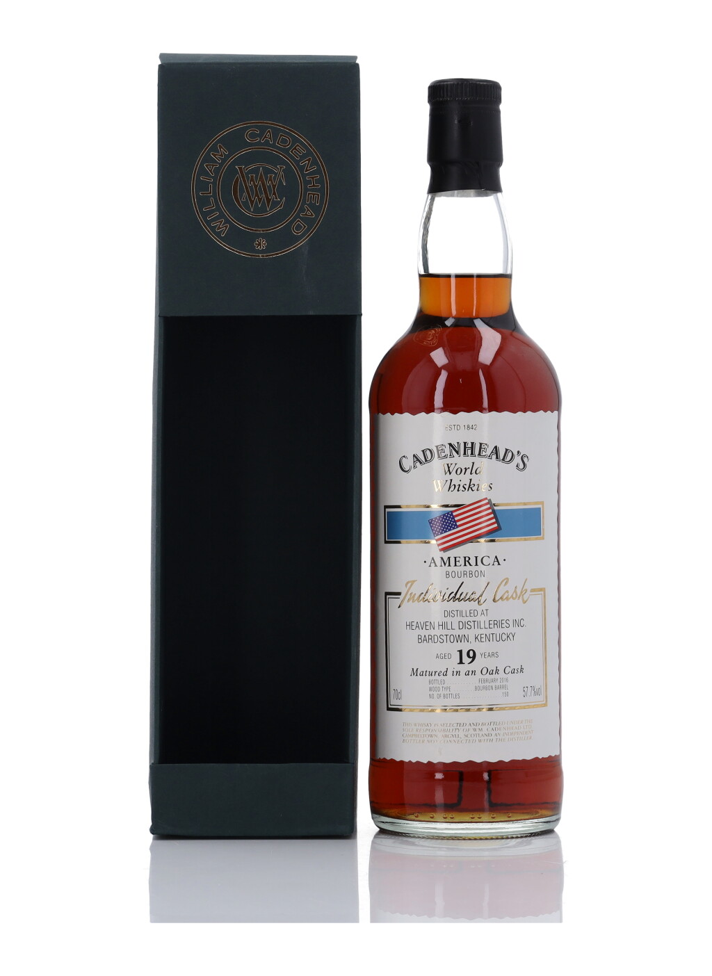 View full screen - View 1 of Lot 405. Heaven Hill Cadenhead's World Whiskies 19 Year Old 57.7 abv NV (1 Bottle 70cl).